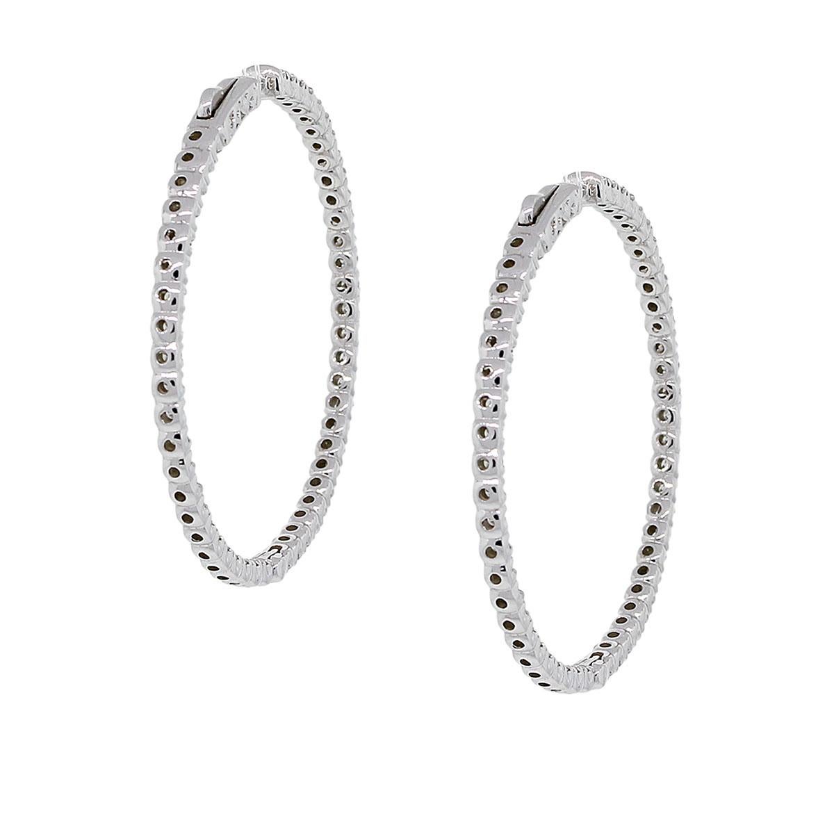 extra large diamond hoop earrings