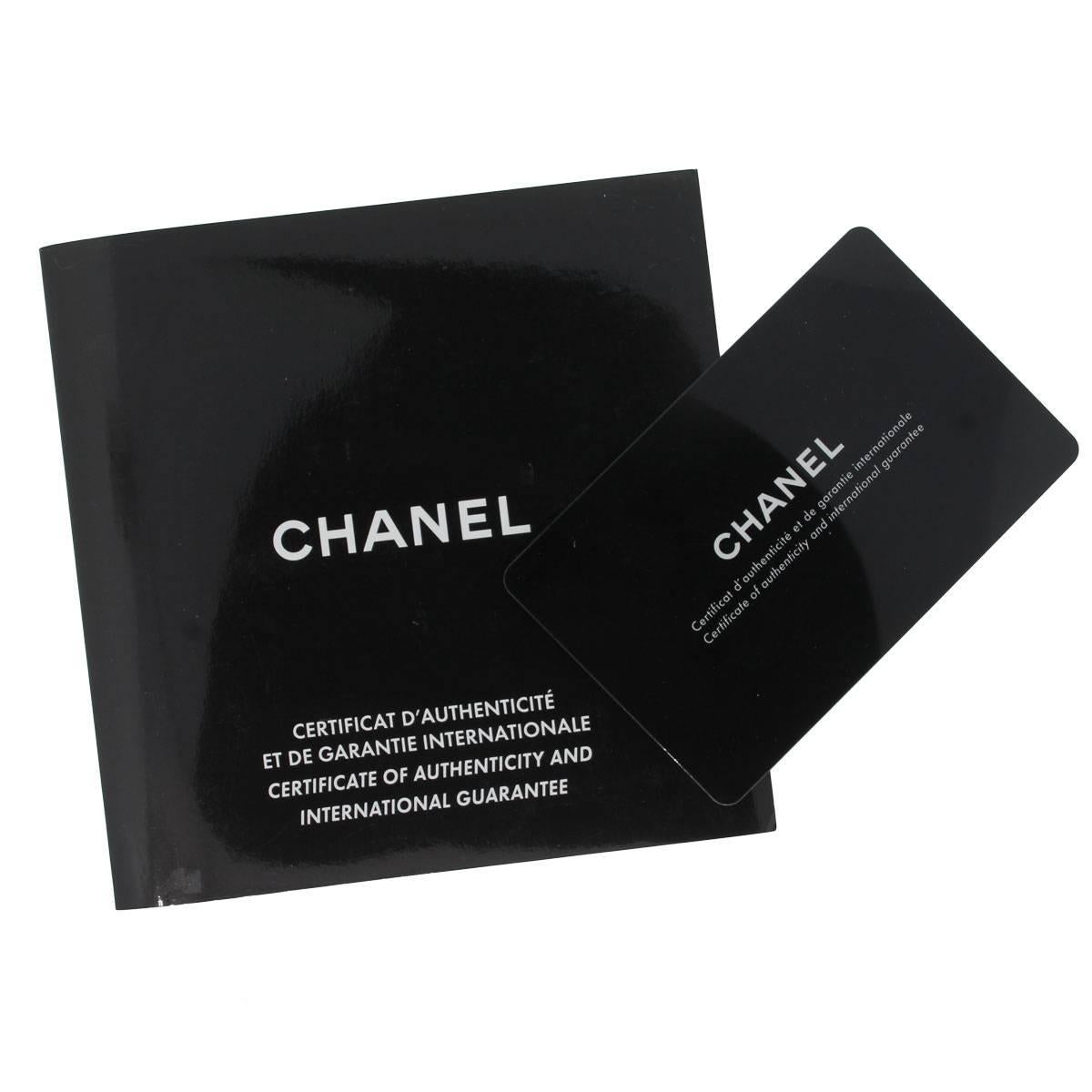 Chanel Lady's Ceramic Diamond Bezel Black Dial Quartz Wristwatch 1