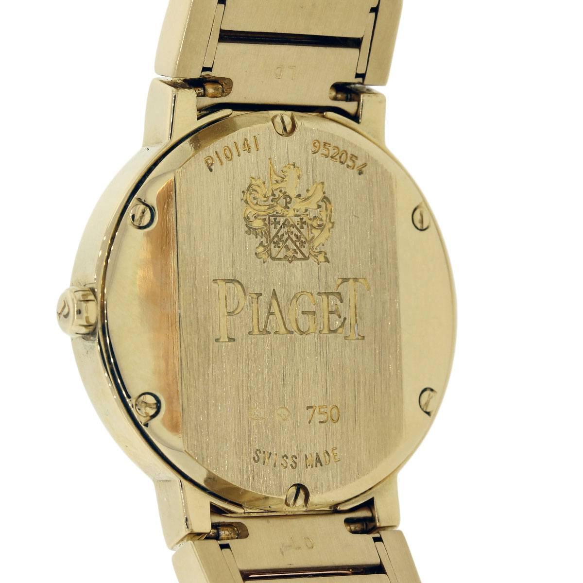 Piaget Lady's Yellow Gold Diamond Bezel Quartz Polo Wristwatch 1