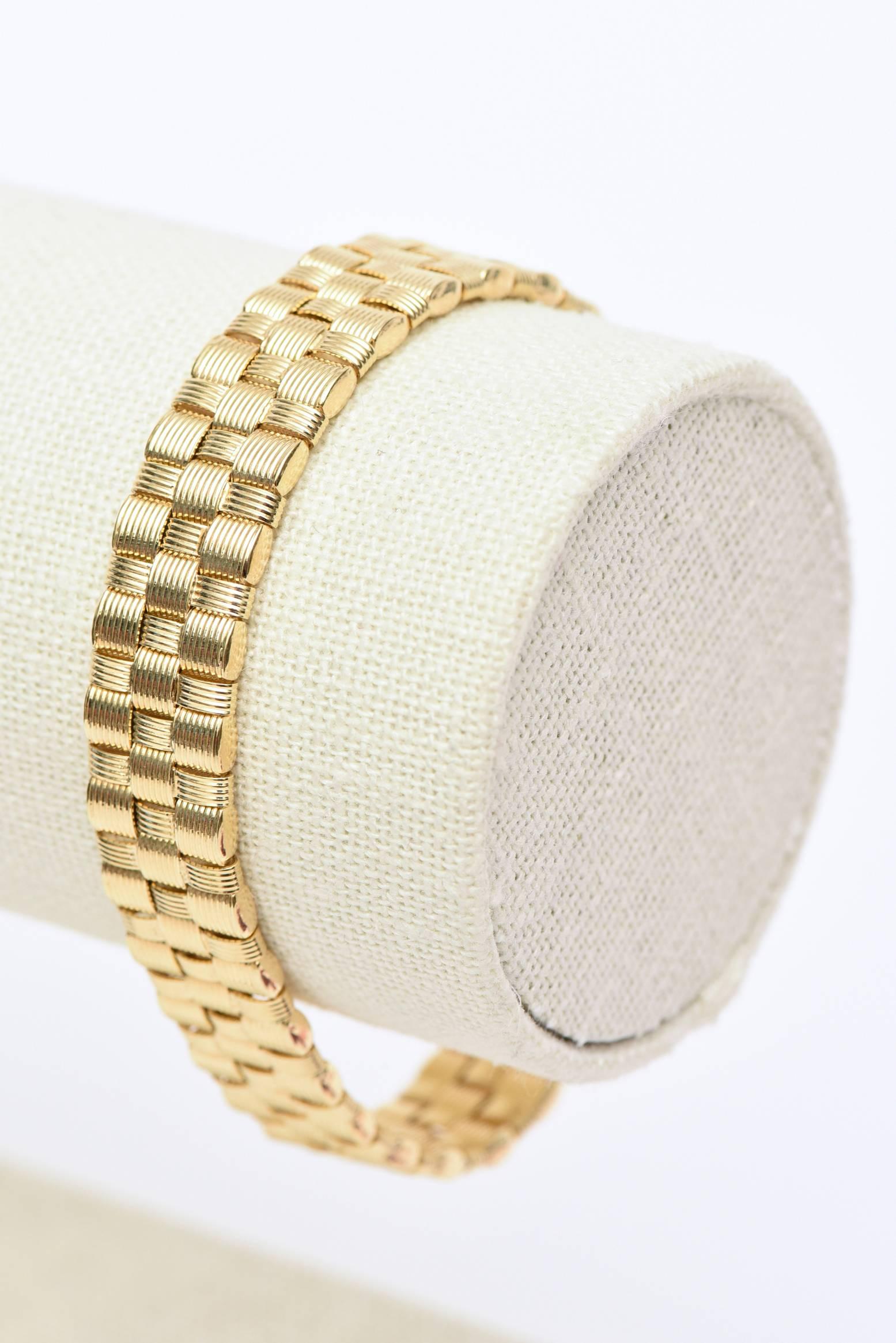 Italian Woven 14K Gold Bracelet 3