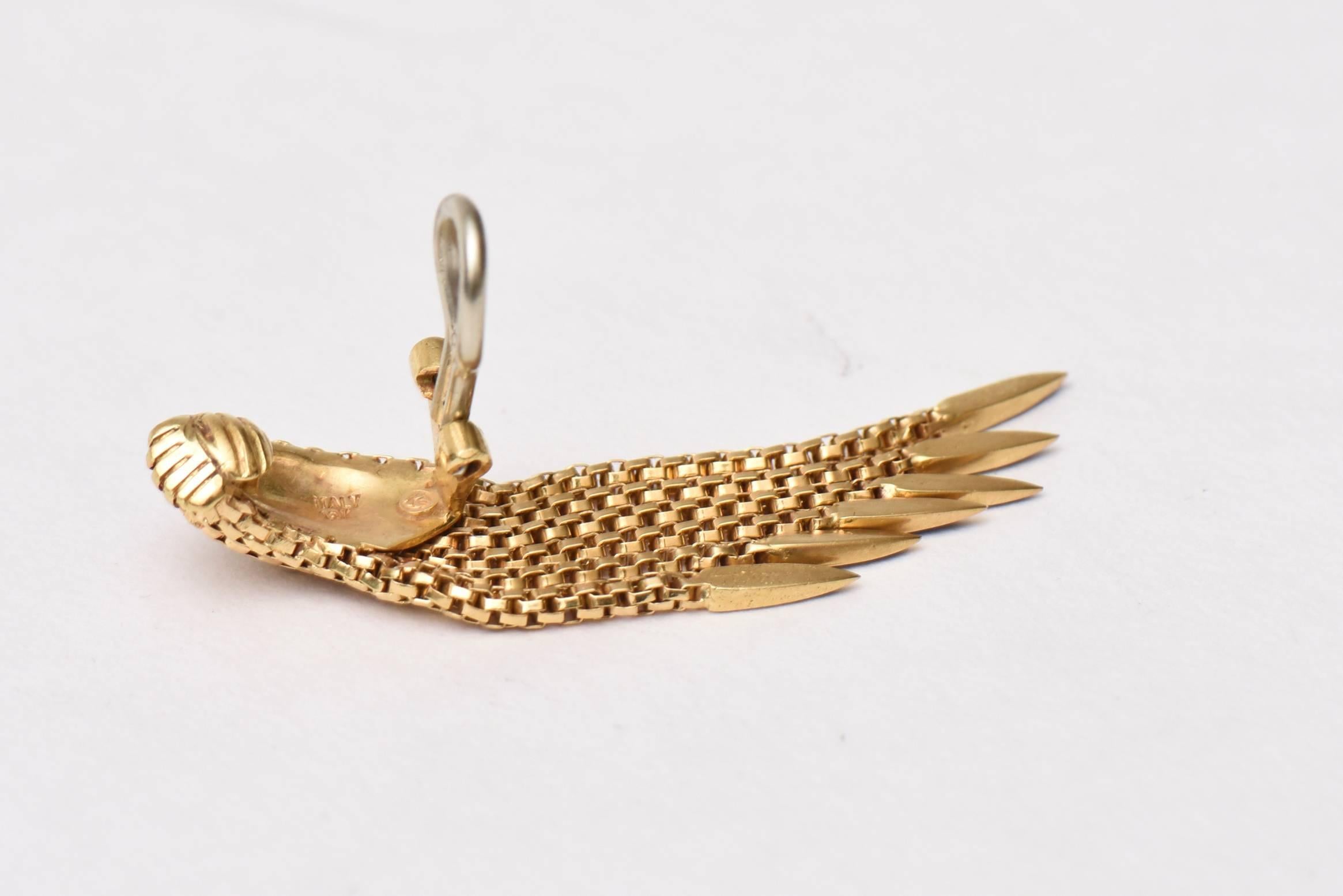 Women's Italian Enamel Gold Cascading Clip On Earrings