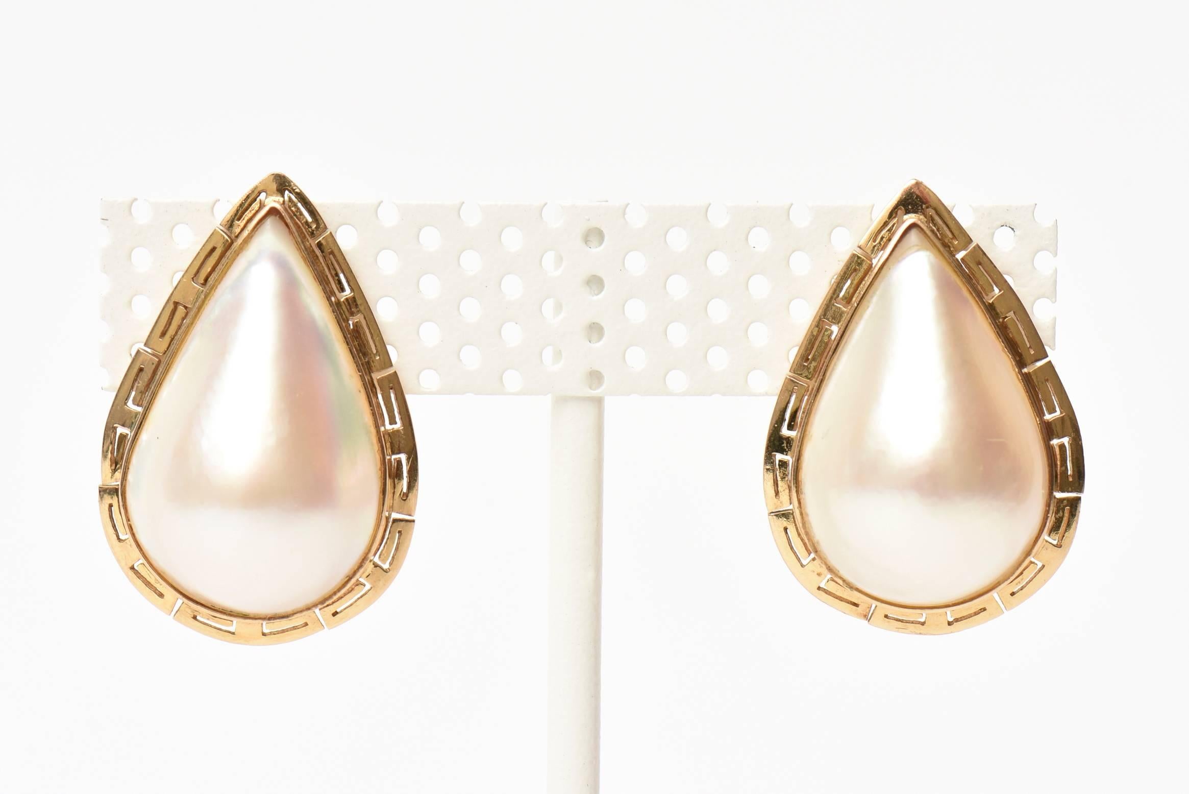 vintage pearl teardrop earrings