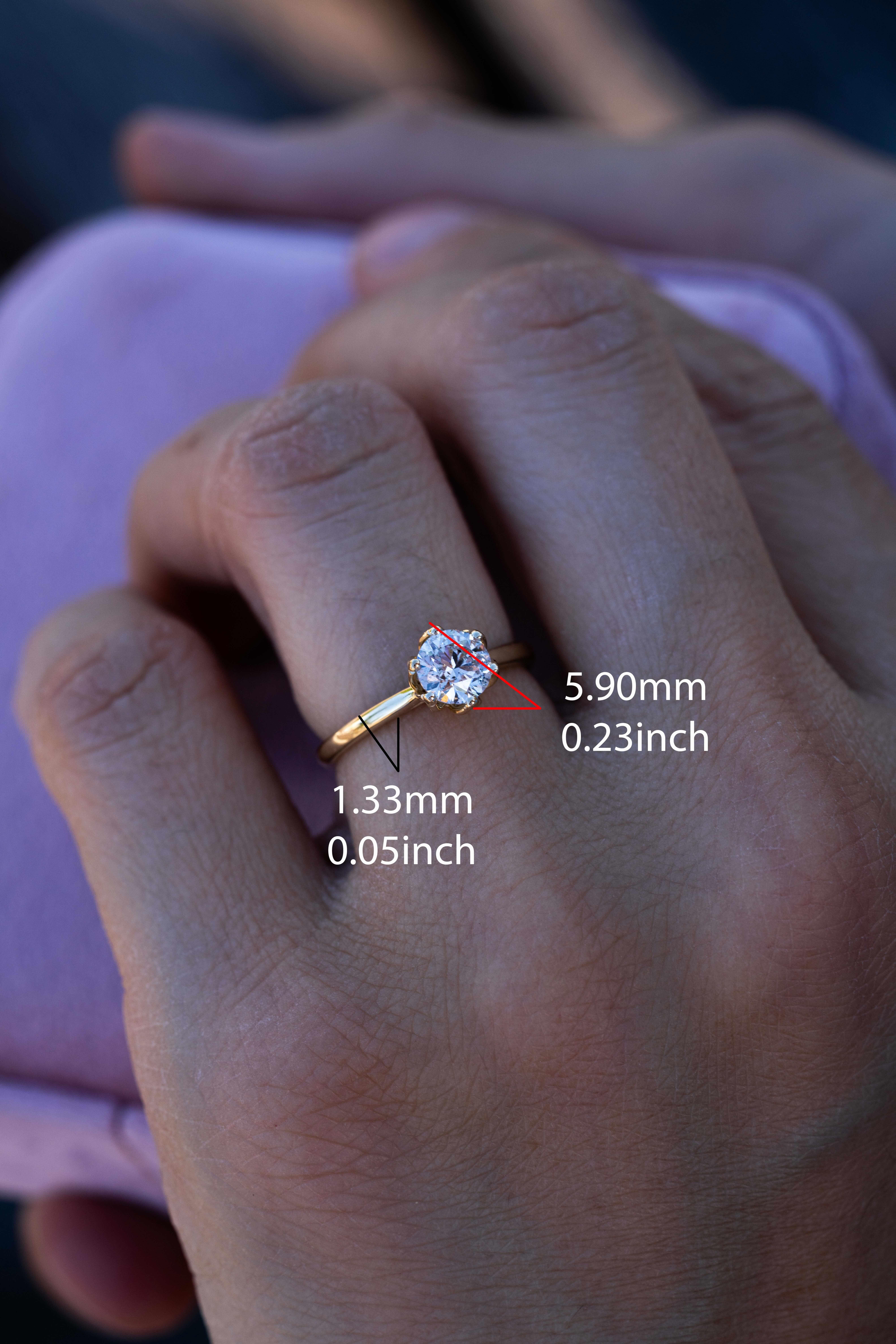 in vendita:  L'anello di fidanzamento Violette 0,70 carati 6
