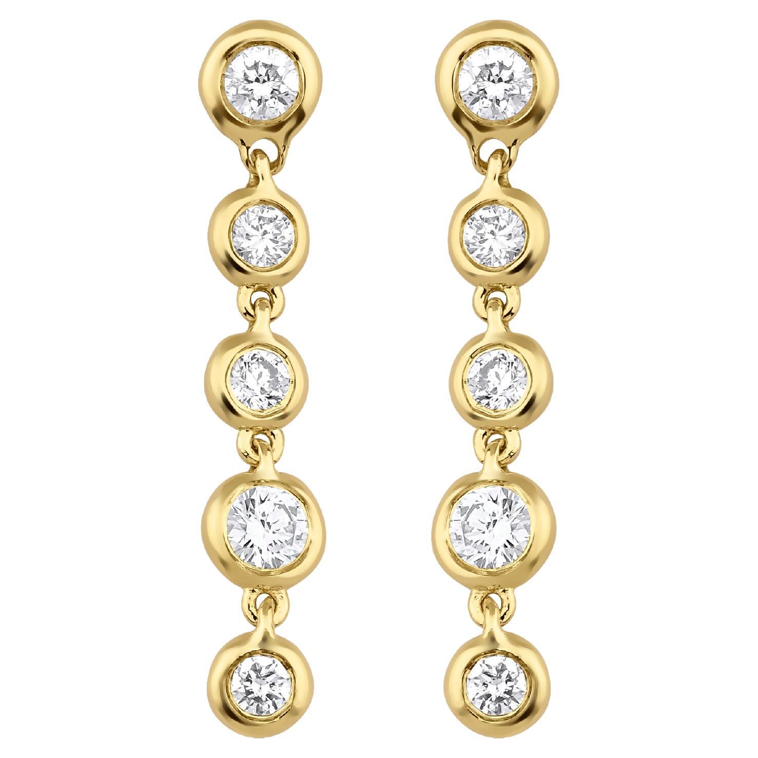 Orecchini di diamanti con castone