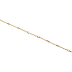 18k Yellow Gold Bar Chain Necklace by Love Zoelle, 15.5" Length