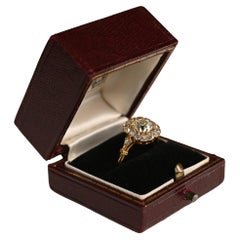 Cushion Cut Diamond Ring Gold, (Approx 1.3-Carats) Antique Diamond, Yellow Gold