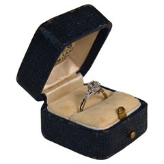 Verlobungsring aus Platin mit Diamanten im alteuropäischen Schliff ( ca. 0,50 Karat), Platin