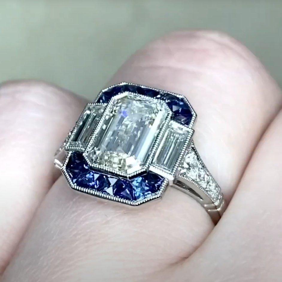 Emerald Cut Diamond Engagement Sapphire Halo Ring (GIA Approx. 2.00-Carats) Damen