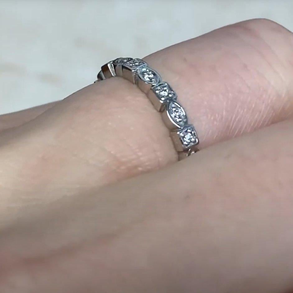 Bracelet d'éternité en diamants ronds à taille brillante (environ 0,10 carats), platine Pour femmes en vente