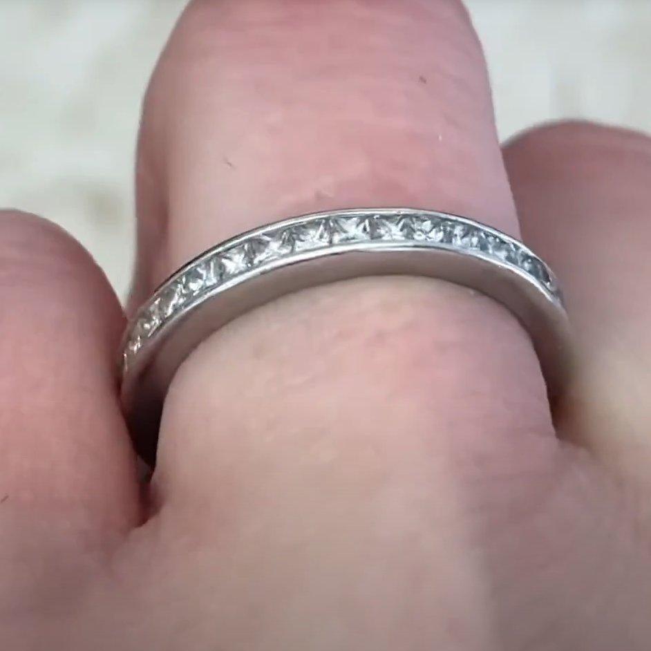 Taille princesse Bandeau en diamant taille princesse (environ 3 carats), couleur H, platine en vente