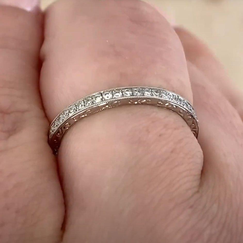 Eternity-Ring, Platin, Diamant im Einzelschliff (Einfacher Schliff) im Angebot