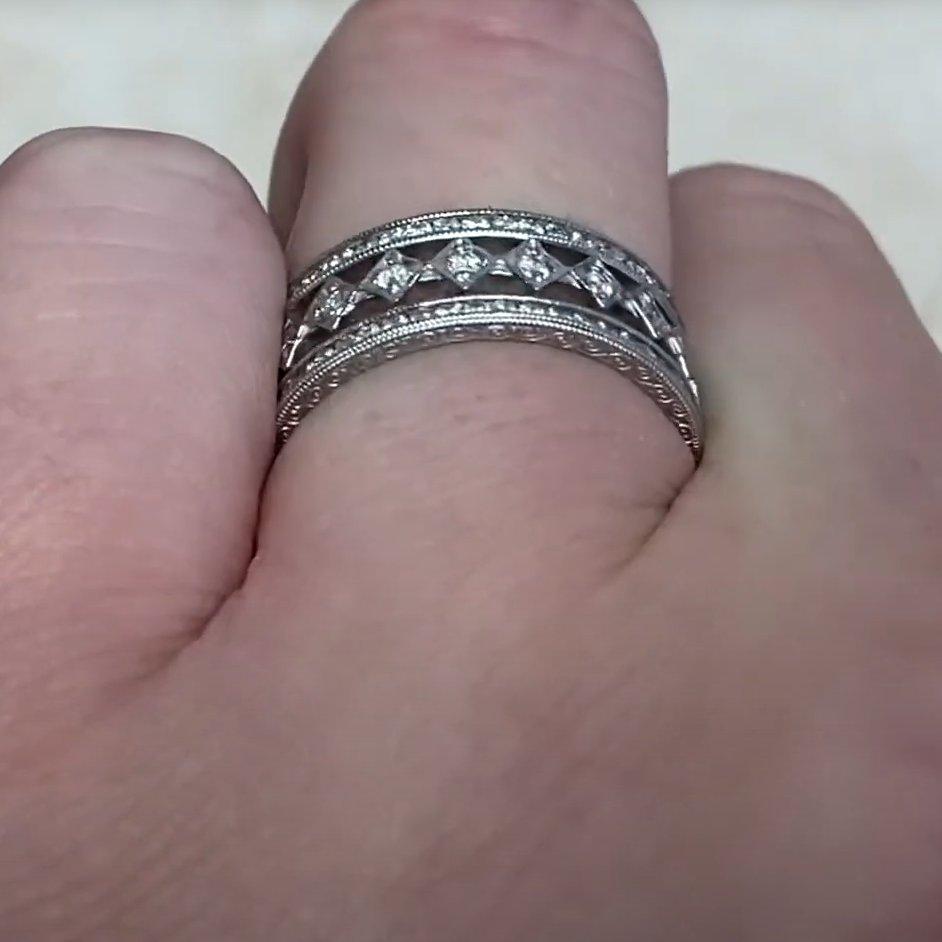 Taglio brillante Anello con diamante taglio Brilliante (circa 1,5 carati), purezza VS1, platino in vendita