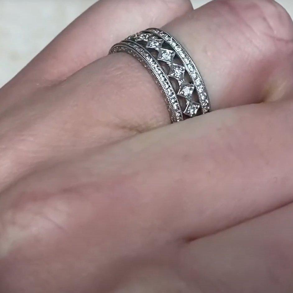 Donna Anello con diamante taglio Brilliante (circa 1,5 carati), purezza VS1, platino in vendita