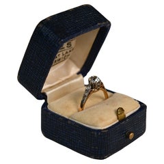 Antiker Diamant-Verlobungsring mit alteuropäischem Schliff (ca. 0.7 Karat), Platin