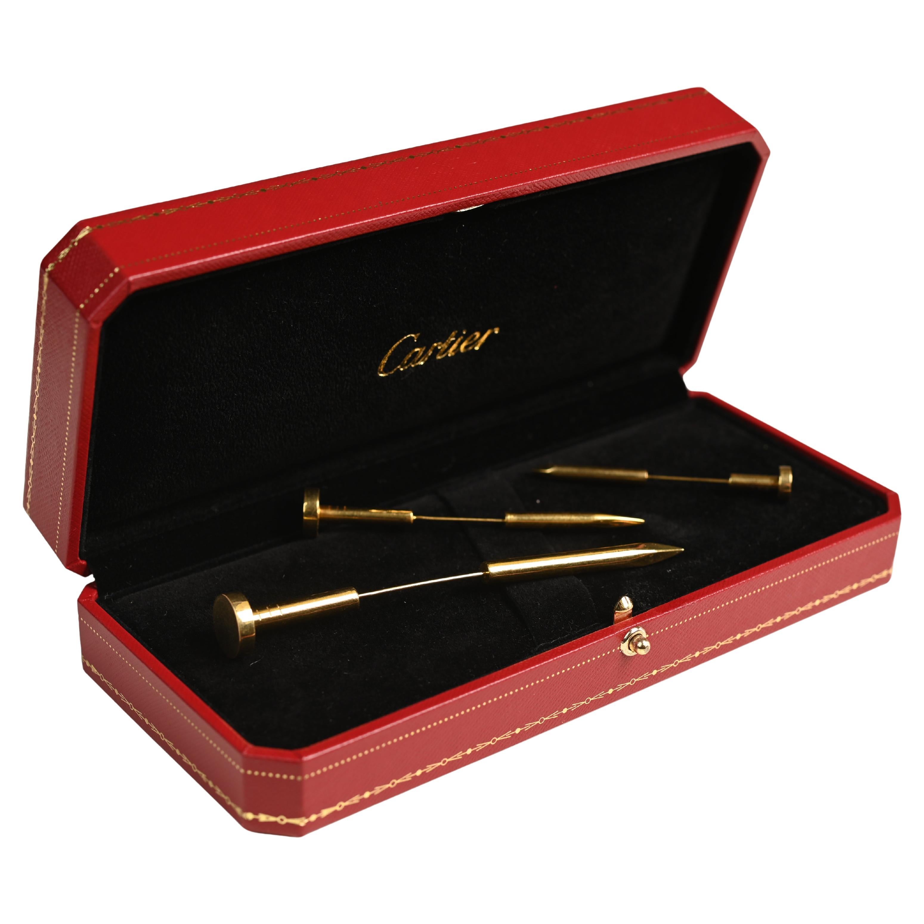 A. Cipullo For Cartier Jabot Pins, Yellow Gold