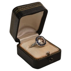 GIA 3 Carat Champagne Diamond Ring. Cushion Cut Engagement Ring Platinum VS2