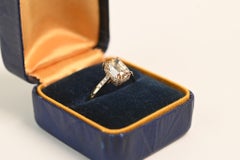 GIA 2 Carat Antique Cushion Cut Champagne Diamond Ring. 18K Yellow Gold VVS2