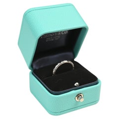 Art Deco Tiffany and Co Wedding Ring. Floral Hand Engraved Platinum Band Ring