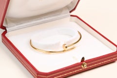 Cartier Nail Design Bangel. 18K Yellow Gold Numbered and Signed Bracelet