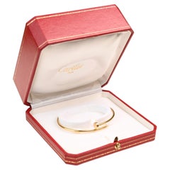 Cartier Nail Design Bangel. 18K Yellow Gold Numbered and Signed Bracelet