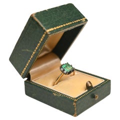 1ct Natural Emerald Cut Emerald Ring. Platinum 18K Yellow Gold Engagement Ring