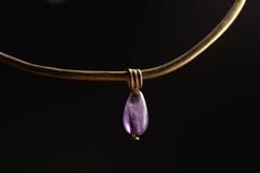 Ancient Roman Gold Amethyst Armlet / Bangle - 150 AD