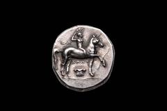 Beautiful Ancient Greek Silver Didrachm Coin from Taras