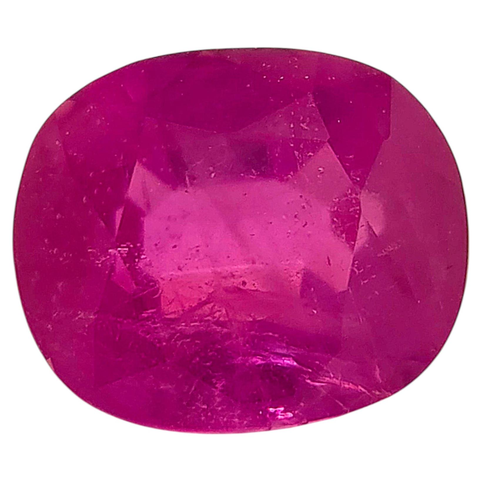 Certified 1.182ct Burmese Ruby, No Heat, Cabochon/ Oval For Sale at 1stDibs