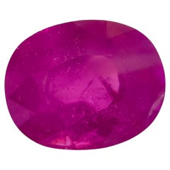 Certified 2.633 Carats Burmese Ruby, No Heat, Oval/ Mixed Cut