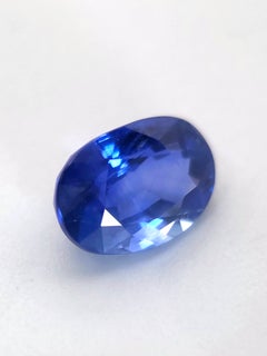 Zertifizierter Ceylon-Saphir in leuchtendem Blau, 2,263 Karat, oval/gemischt