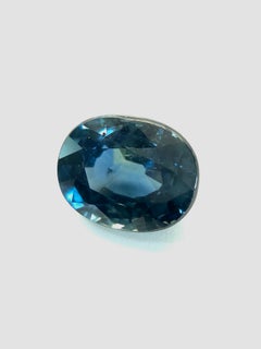 Certified 2.902 Carats Thai Greenish Blue Sapphire, Oval/ Mixed
