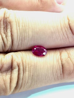 Certified 1.014 Carats Burmese Ruby, Pigeon's Blood, Oval/ Mixed Cut