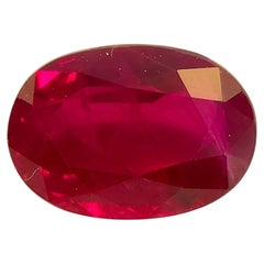 Certified 1.014 Carats Burmese Ruby, Pigeon's Blood, Oval/ Mixed Cut