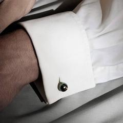 Hannah Martin London Tahitian Pearl Gold Cufflinks