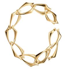 Hannah Martin London Gold Sculptural Spur Link Bracelet 