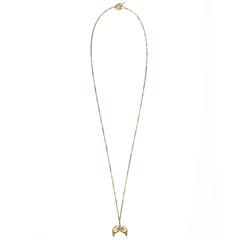 Gold Sculptural Eagle Head Talisman Pendant by Hannah Martin London