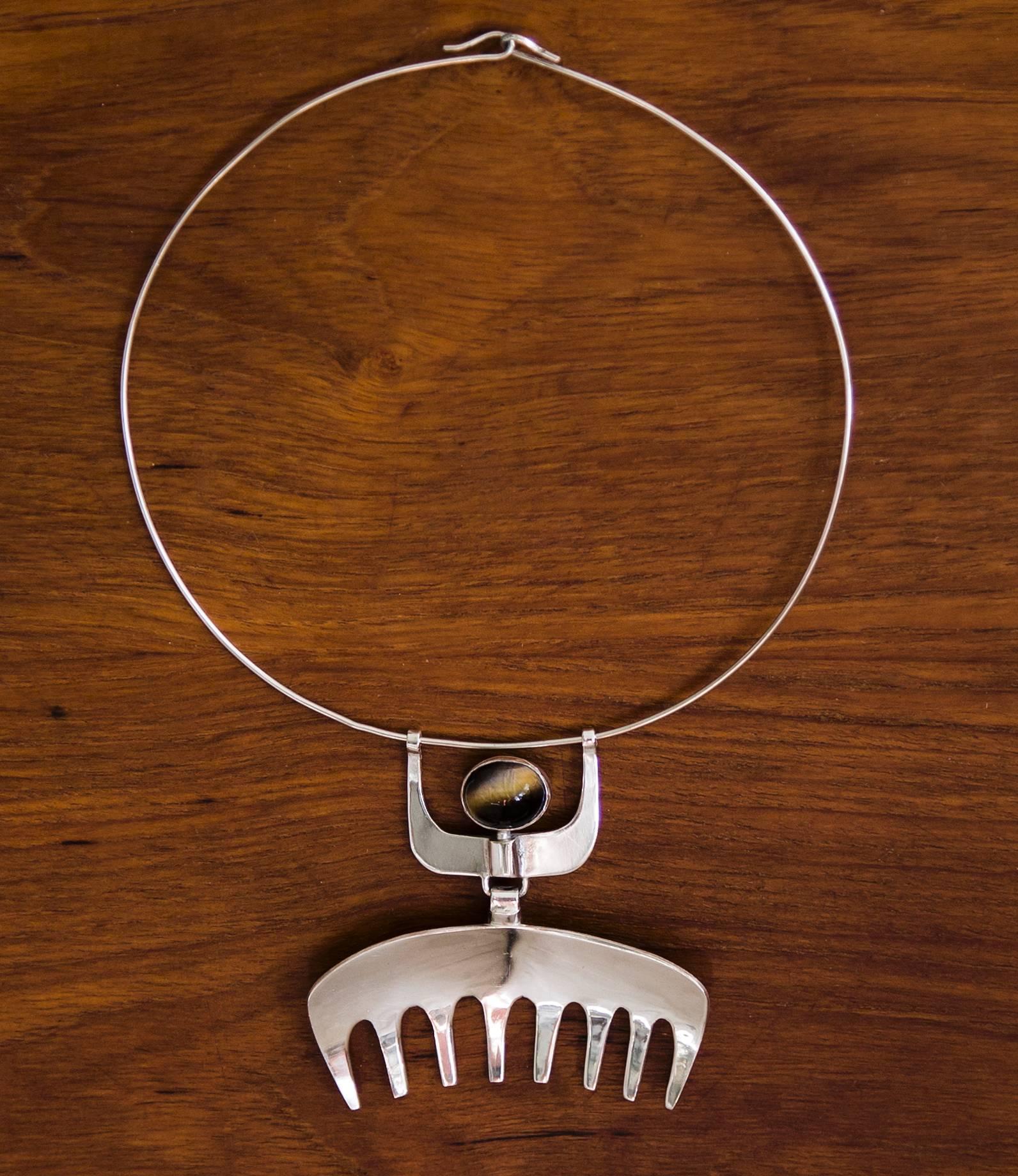 1954 Karl-ÅKe Nyströms Sterling Silver Pendant Necklace For Sale 3