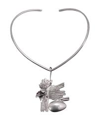 Matti J. Hyvärinen Sterling Silver Pendant with Hans Hansen Neck Ring