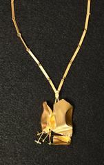 1976 Bjorn Weckstrom Finland "Spring of Meriba" Gold Necklace