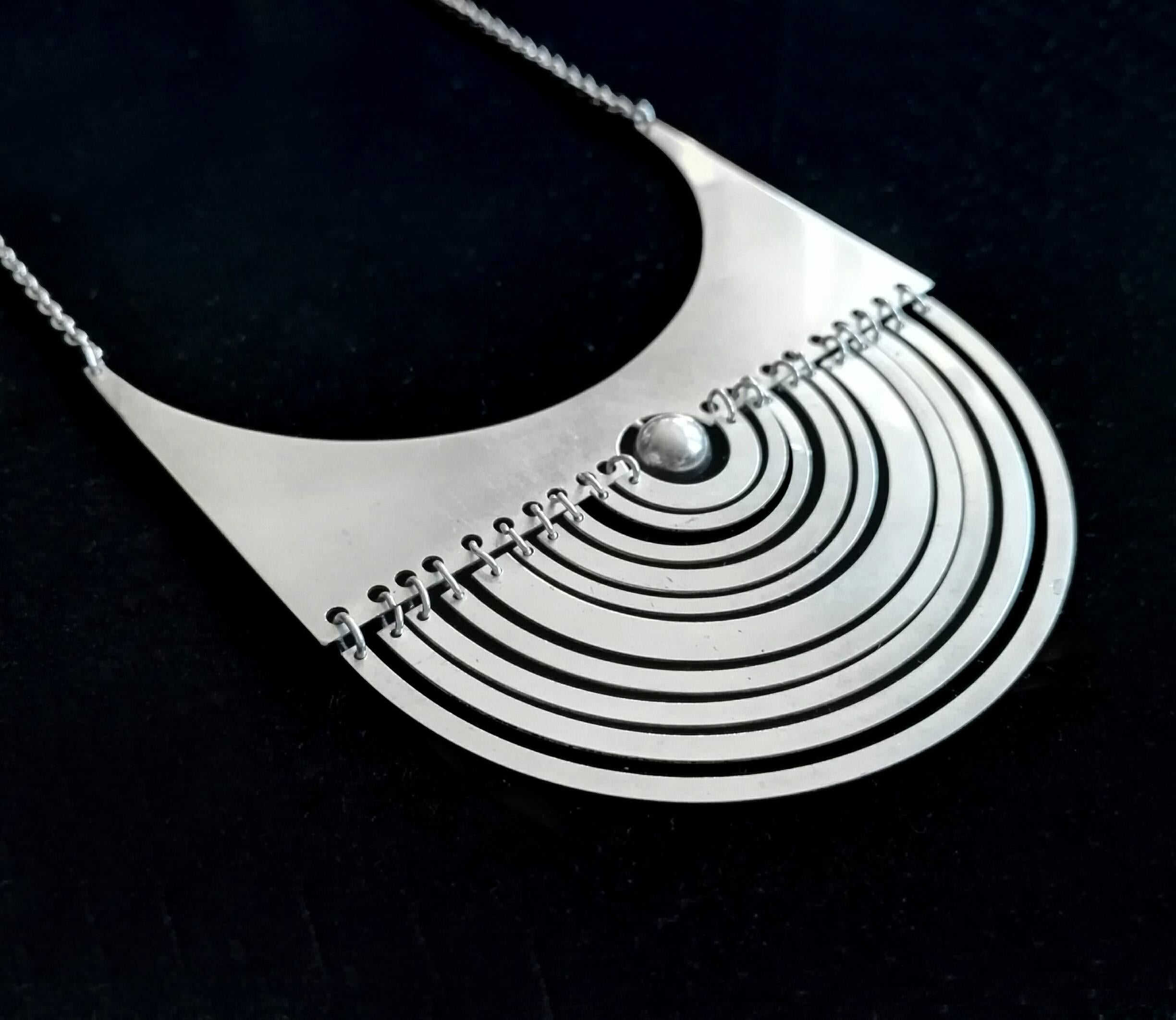 Collier en argent sterling « Puillikuu » de Tapio Wirkkala, 1972 en vente 1