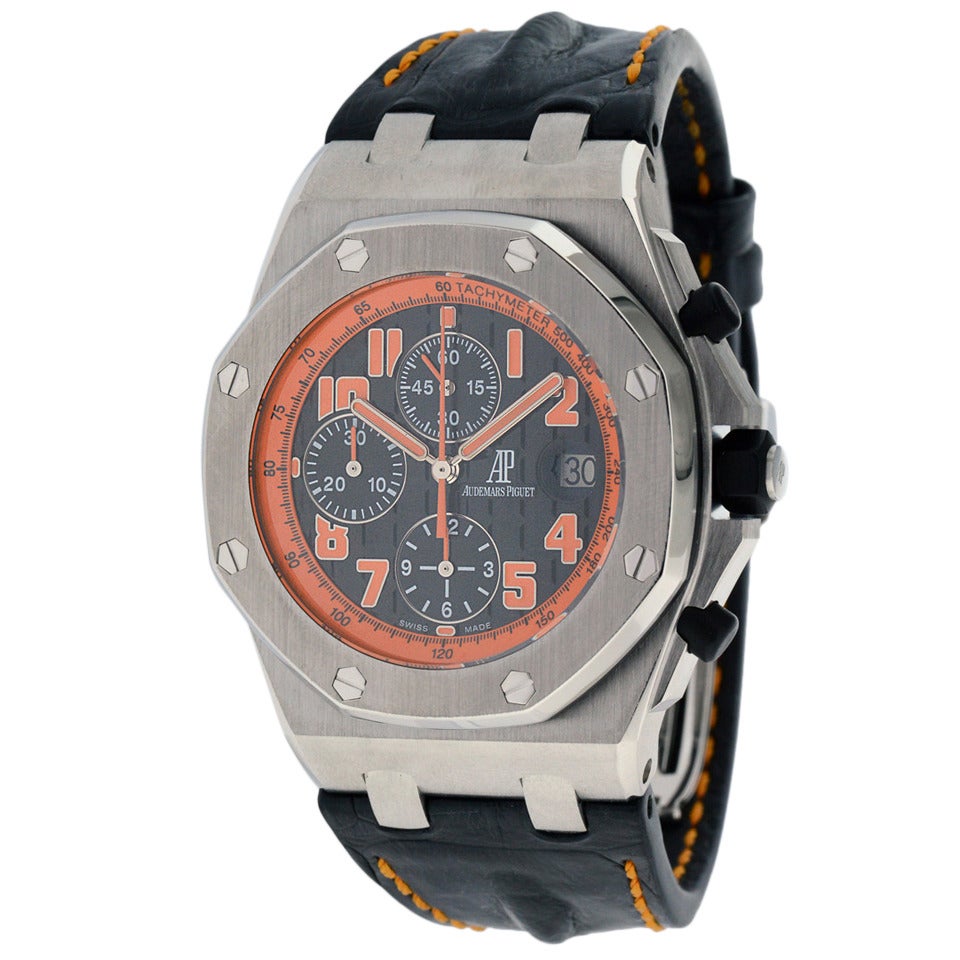 Audemars Piguet Stainless Steel Royal Oak Offshore Chronograph Wristwatch For Sale