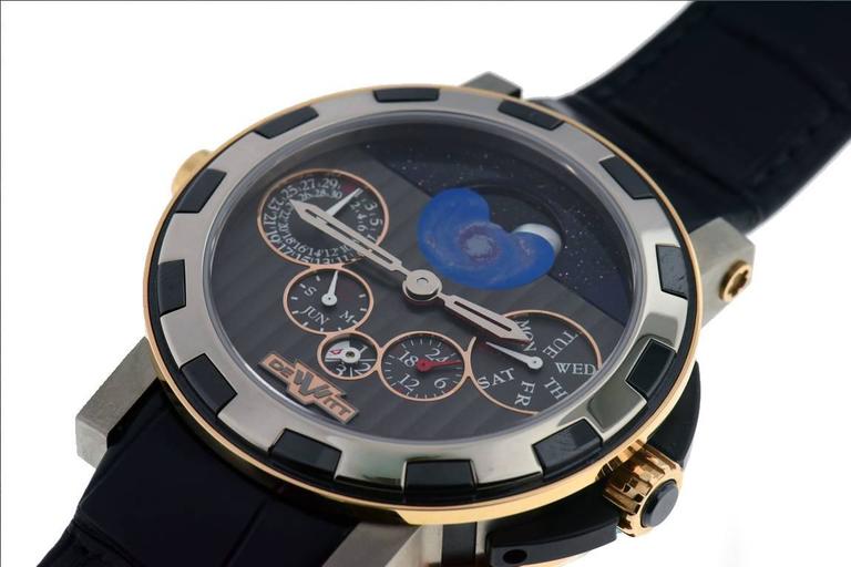Dewitt Titanium Rose White Gold Academia Quantum Perpetual Nebula GMT ...