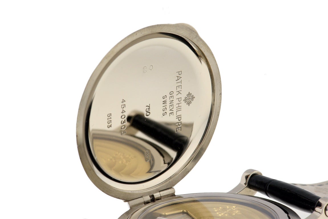 Patek Philippe White Gold Calatrava Self Winding Wristwatch Ref 5153G For Sale 2