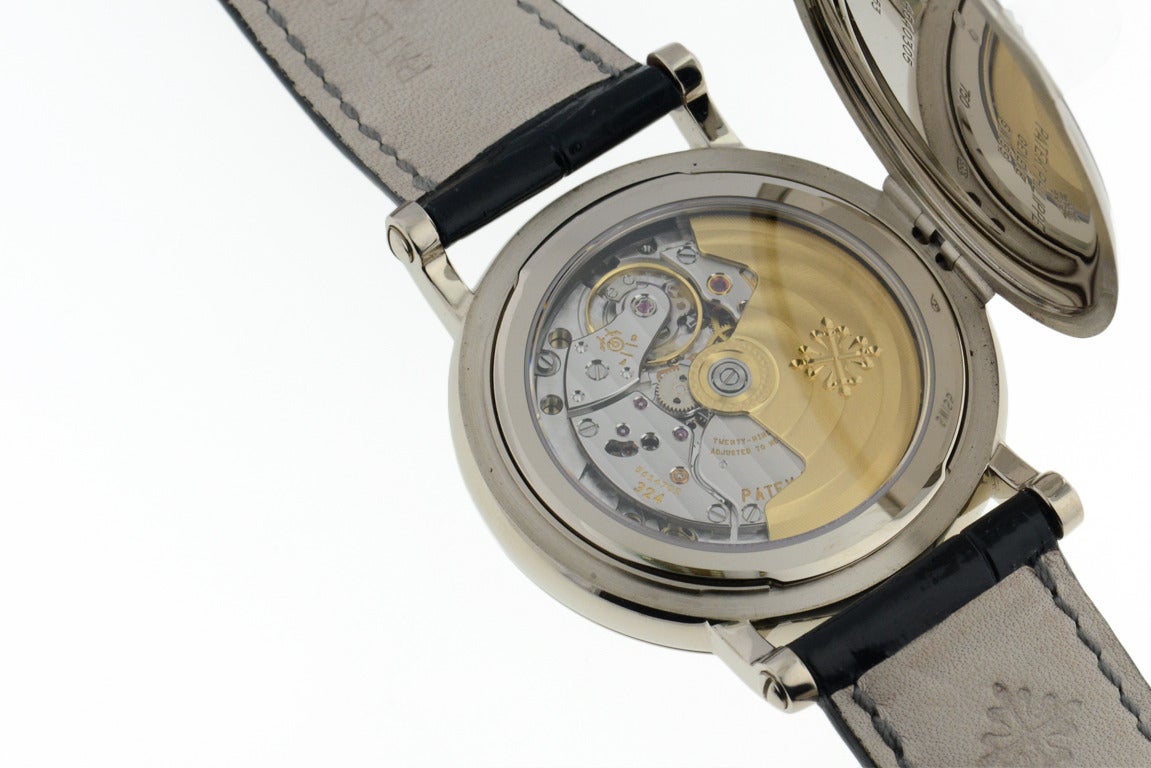 Patek Philippe White Gold Calatrava Self Winding Wristwatch Ref 5153G For Sale 3