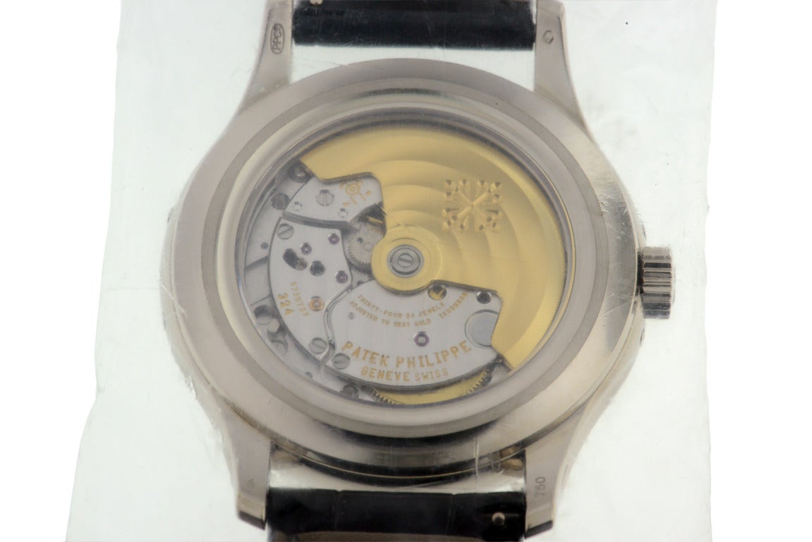 Patek Philippe White Gold Annual Calendar Moonphase Wristwatch Ref 5205G-010 1
