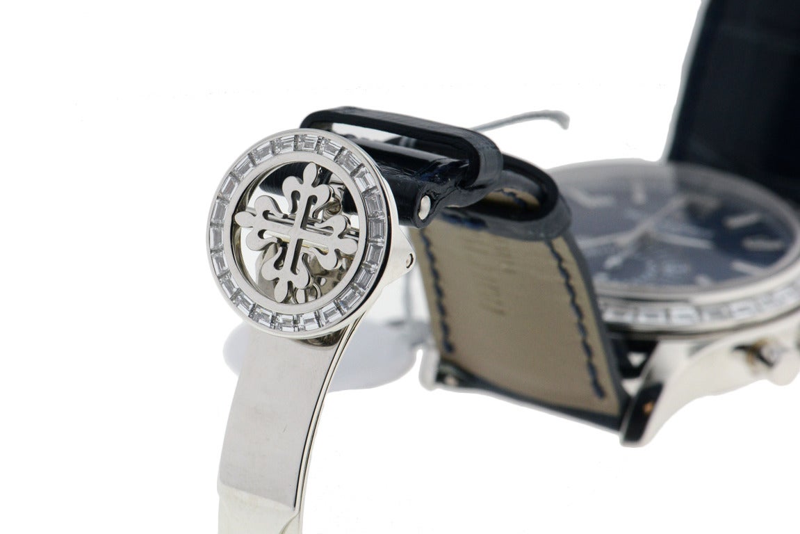 Men's Patek Philippe Platinum Annual Calendar Chronograph Wristwatch Ref 5961P