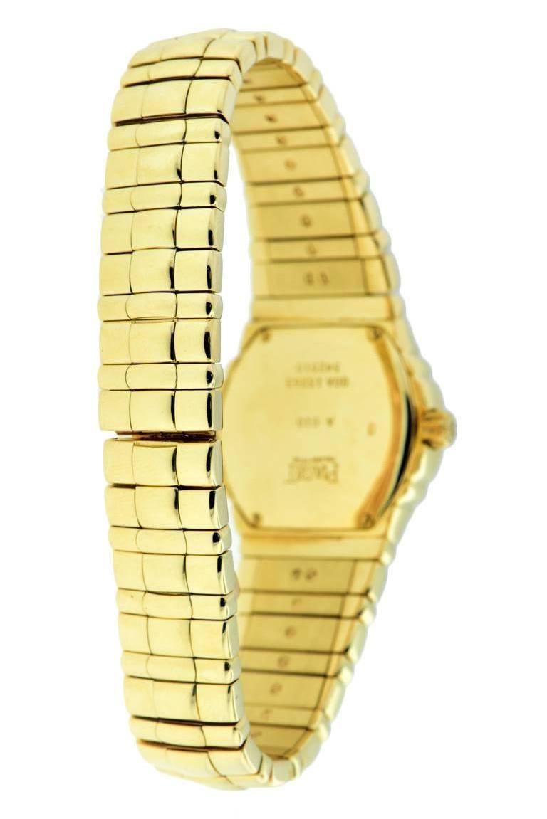 Women's Piaget Lady's Yellow Gold Diamond Ruby Tanagra Quartz Wristwatch For Sale