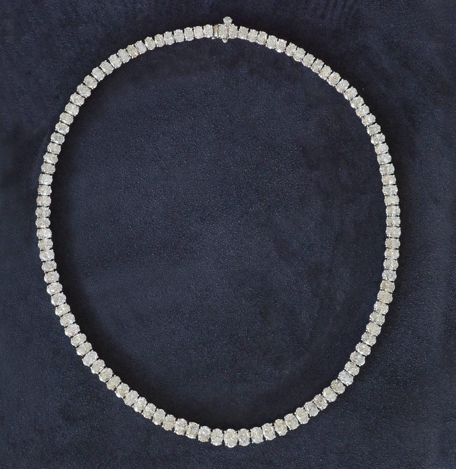 Harry Winston Diamond Platinum Necklace For Sale at 1stdibs