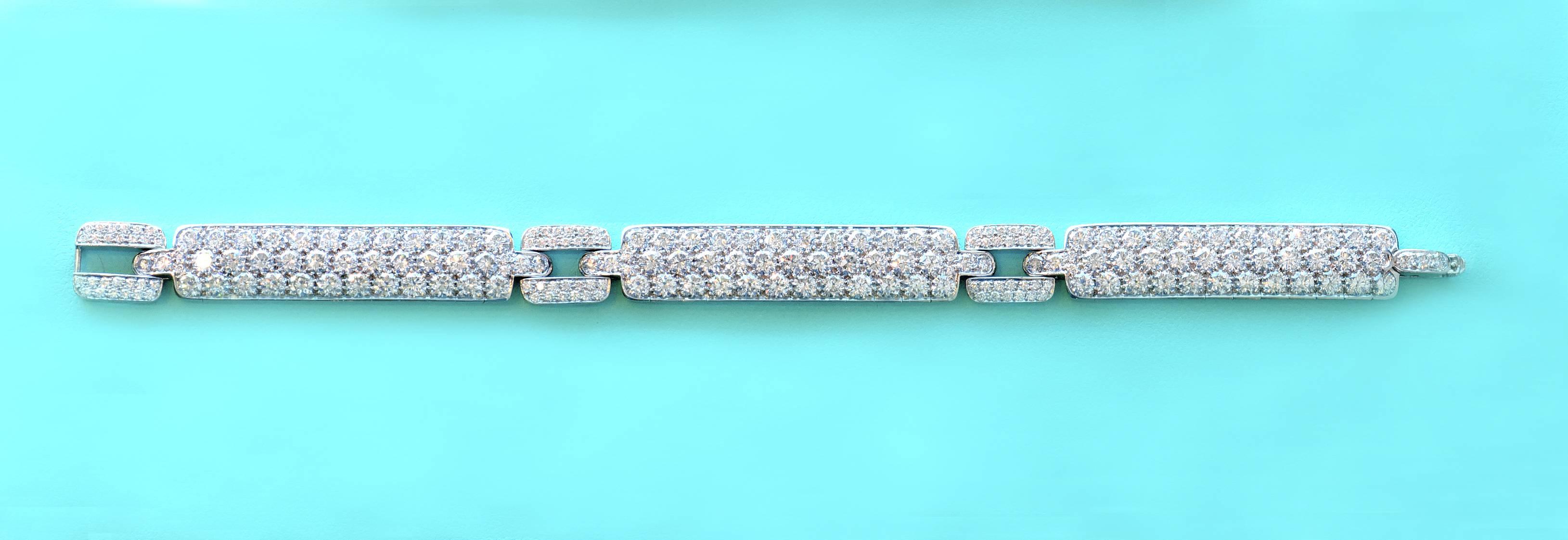 Women's or Men's Tiffany & Co. Diamond Platinum Bracelet