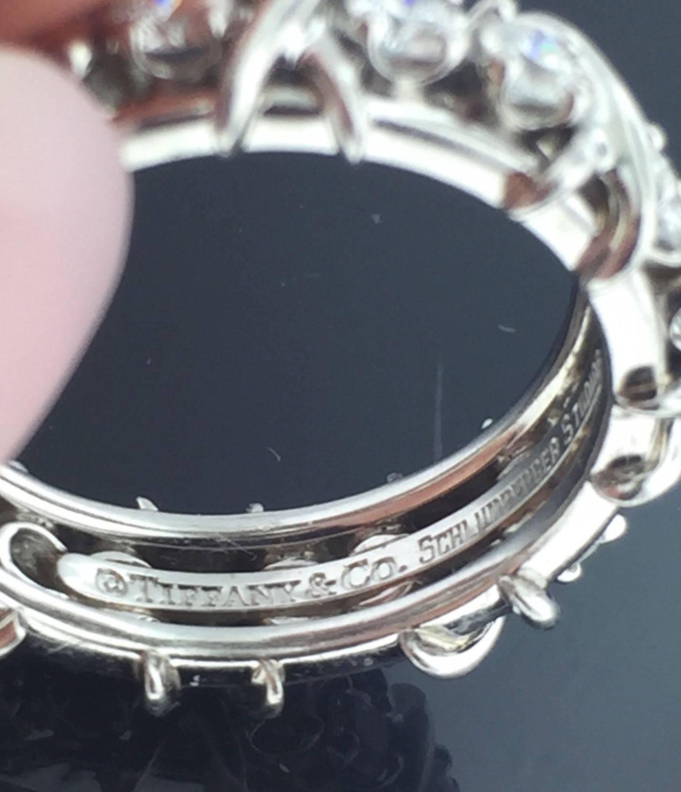 Jean Schlumberger for Tiffany & Co Diamond Ring in Platinum In Excellent Condition For Sale In Hartsdale, NY